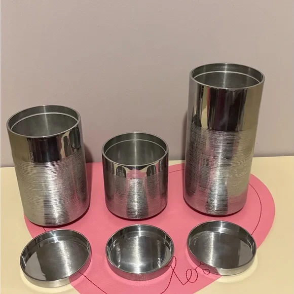 Vera Wang Silver Textured Candle Holder Set - Picture 8 of 8